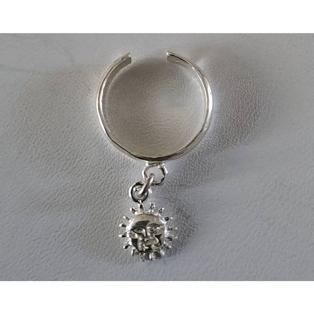 NEW~Super Cute 925 Sterling Silver Dangling Celestial Sun Toe Ring